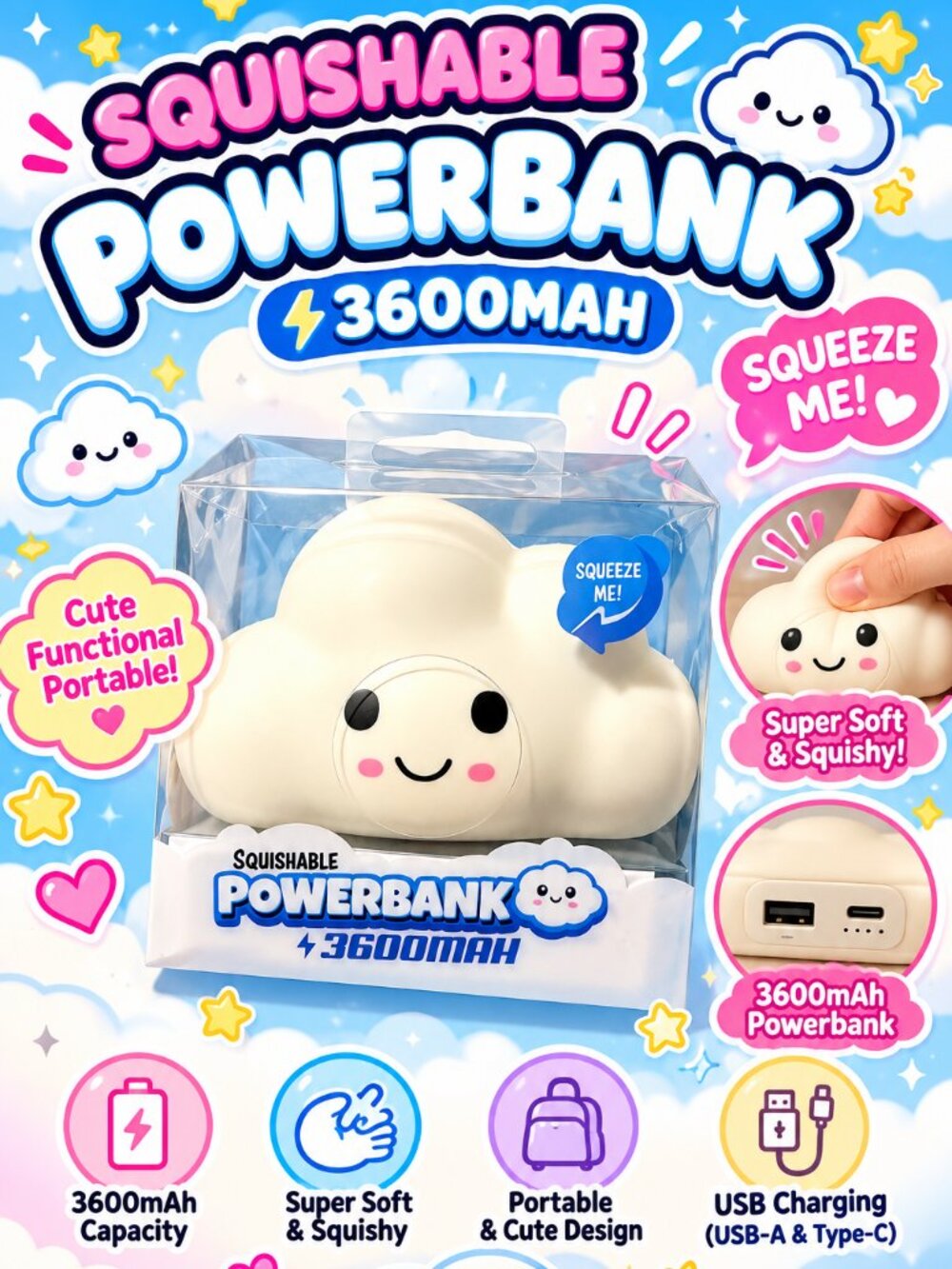 Squishy Cloud Powerbank
